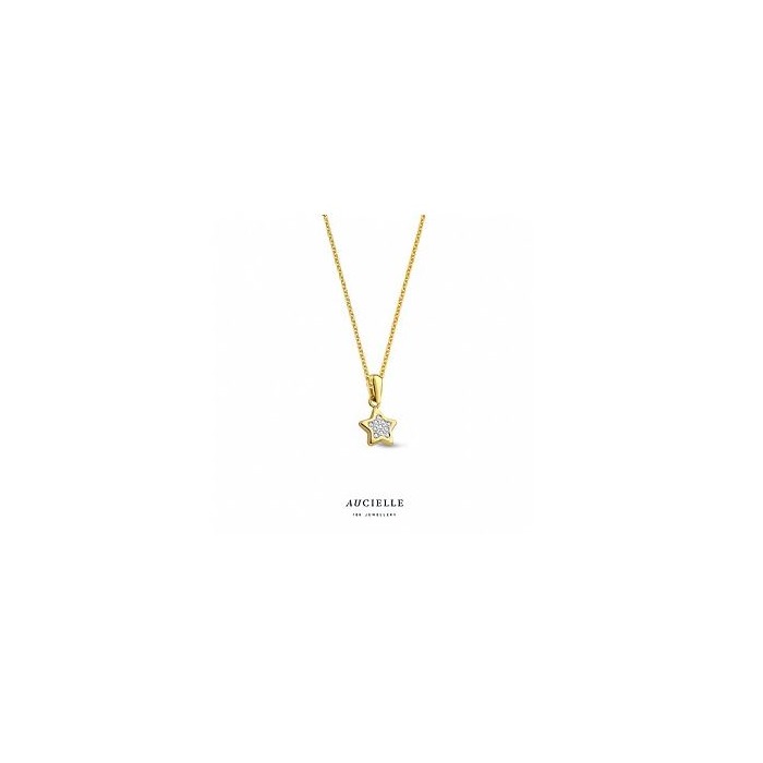 Juweel Aucielle collier 18 karaat geelgoud ster AH0101C