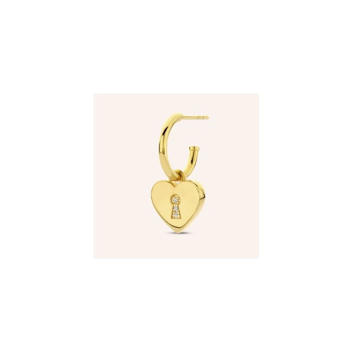 Juweel DIAMANTI PER TUTTI HEART LOCK SINGLE EARRING M2463 YELLOW 