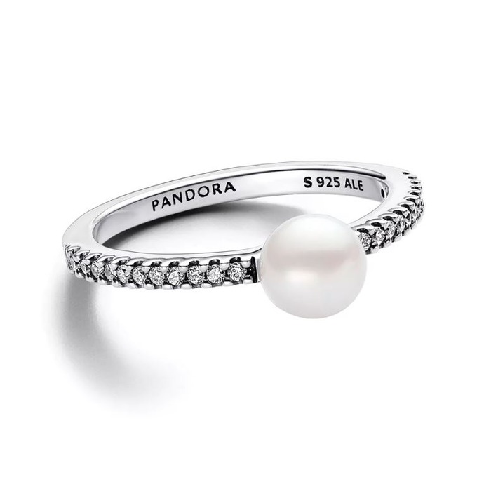 Juweel Pandora gecultiveerde zoetwaterparel Ring 193158C01