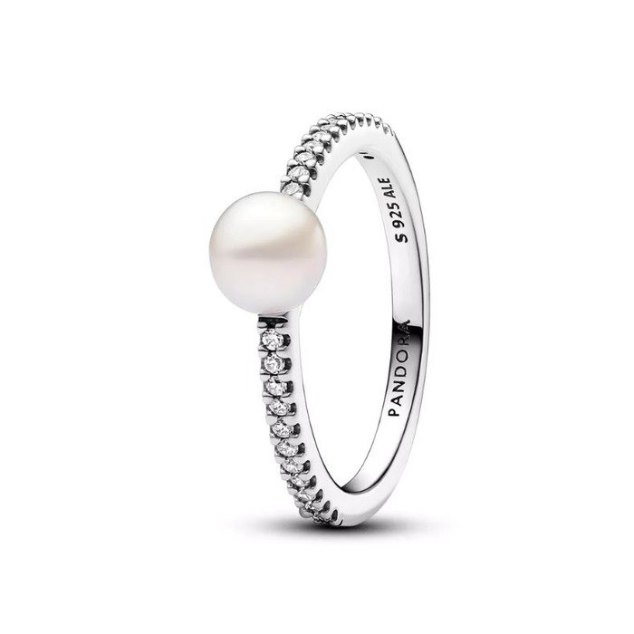 Juweel Pandora gecultiveerde zoetwaterparel Ring 193158C01