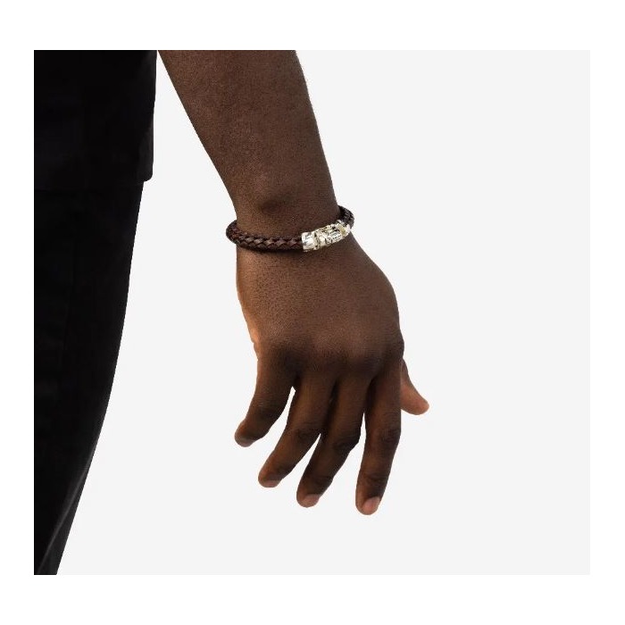 Juweel Buddha To Buddha Mangky Small Leather Bracelet Brown 126BR