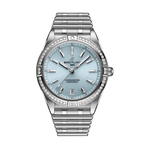 Horloge Breitling Chronomat Automatic 36 steel gems Ice Blue G10380591C1G1