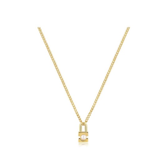 Juweel ANIA HAIE MODERN MUSE PEARL PADLOCK NECKLACE N054-02G Juweel ANIA HAIE MODERN MUSE PEARL PADLOCK NECKLACE N054-02G