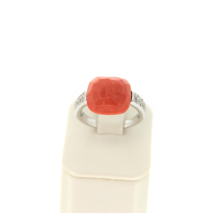 Juweel Pomellato ring zilver goud 18 karaat Koraal '81613-2000-TWDH'