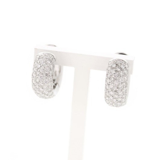 Juweel Oorbellen creolen witgoud 18 karaat '81097-1982-TWDH' Juweel Oorbellen creolen witgoud 18 karaat '81097-1982-TWDH'