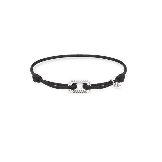 Juweel BUDDHA TO BUDDHA BARBARA CORD BRACELET SILVER BLACK 134BL  Juweel BUDDHA TO BUDDHA BARBARA CORD BRACELET SILVER BLACK 134BL