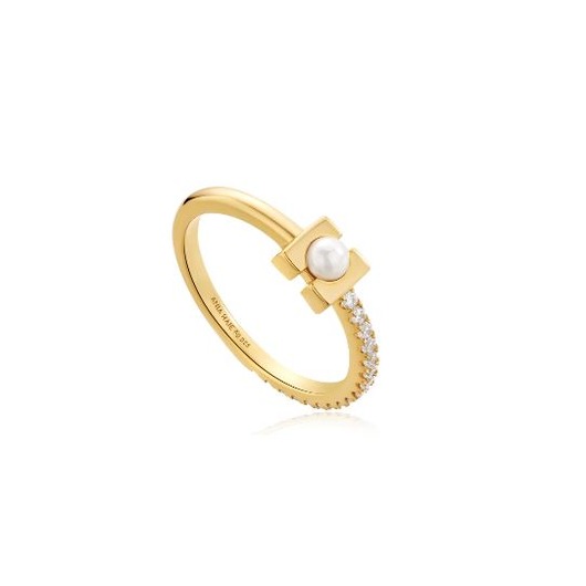 Juweel ANIA HAIE MODERN MUSE PEARL MODERNIST BAND RING R054-01G Juweel ANIA HAIE MODERN MUSE PEARL MODERNIST BAND RING R054-01G