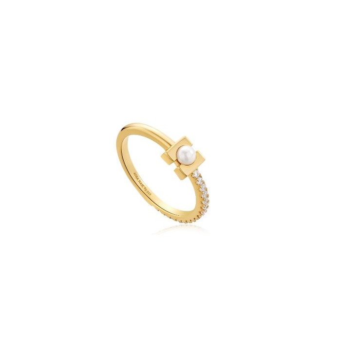 Juweel ANIA HAIE MODERN MUSE PEARL MODERNIST BAND RING R054-01G 