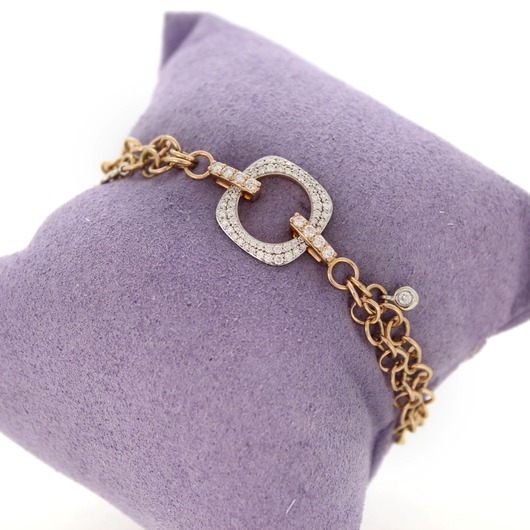 Juweel Bigli Armband rosé goud 18karaat briljant 23A45RWdia '82141-2007-TWDH' Juweel Bigli Armband rosé goud 18karaat briljant 23A45RWdia '82141-2007-TWDH'