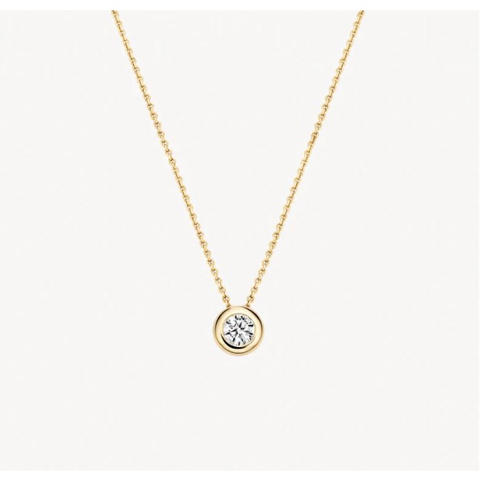 Juweel BLUSH COLLIER GEELGOUD 14K MET ZIRCONIUM 3052YZI 