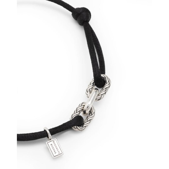 Juweel BUDDHA TO BUDDHA KATJA CORD BRACELET SILVER BLACK 133BL 