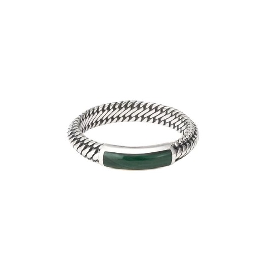 Juweel BUDDHA TO BUDDHA BEN MINI GEMSTONE RING SILVER MALACHITE 613MA  Juweel BUDDHA TO BUDDHA BEN MINI GEMSTONE RING SILVER MALACHITE 613MA