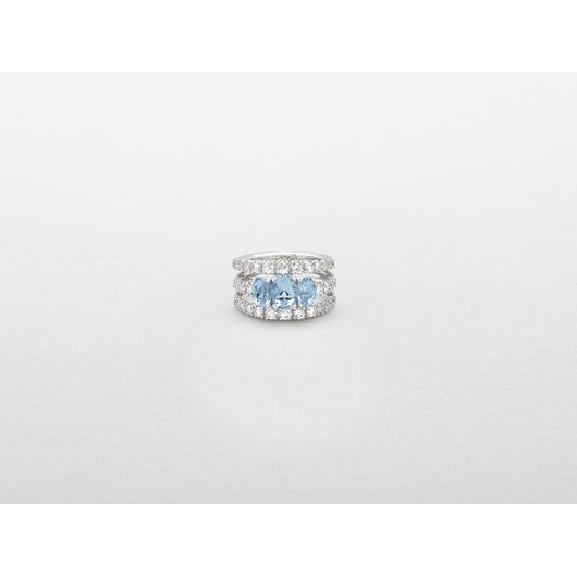 Juweel CLEM VERCAMMEN COLLECTION RING 18K WITGOUD BRILJANT AQUAMARINE AB16975BA  Juweel CLEM VERCAMMEN COLLECTION RING 18K WITGOUD BRILJANT AQUAMARINE AB16975BA