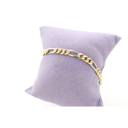 Juweel Armband figaro Bicolor goud 18 karaat 'CV-2110-TWDH'  Juweel Armband figaro Bicolor goud 18 karaat 'CV-2110-TWDH'