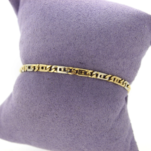 Juweel Armband bicolor wit en geelgoud 18 karaat 'CV-2128-TWDH' Juweel Armband bicolor wit en geelgoud 18 karaat 'CV-2128-TWDH'