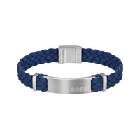 Juweel HUGO BOSS ARMBAND BLAUW LEDER 1580609M Juweel HUGO BOSS ARMBAND BLAUW LEDER 1580609M