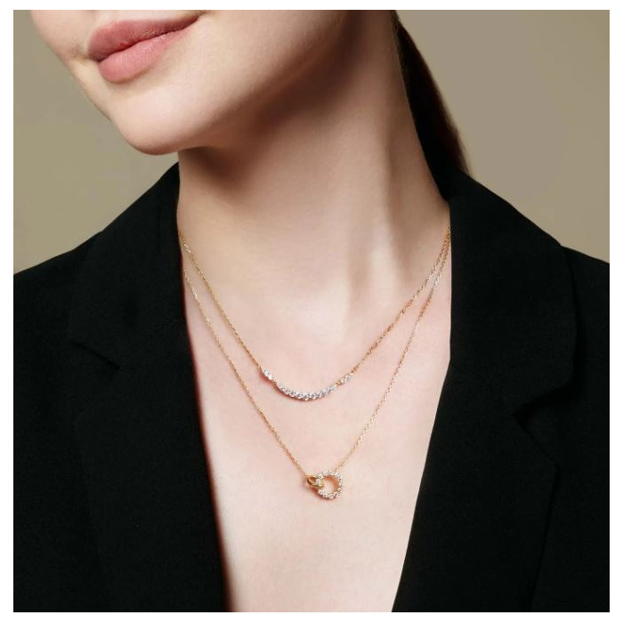 Juweel ANIA HAIE MISS TWINKLE INTERLINKED CIRCLES NECKLACE N056-01G 