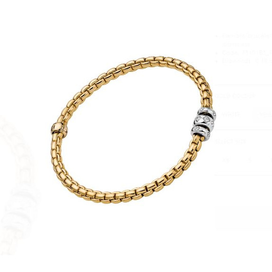 Juweel FOPE EKA BRACELET YELLOW GOLD/DIAS 73101B3_PB_G_BBB_00L  Juweel FOPE EKA BRACELET YELLOW GOLD/DIAS 73101B3_PB_G_BBB_00L
