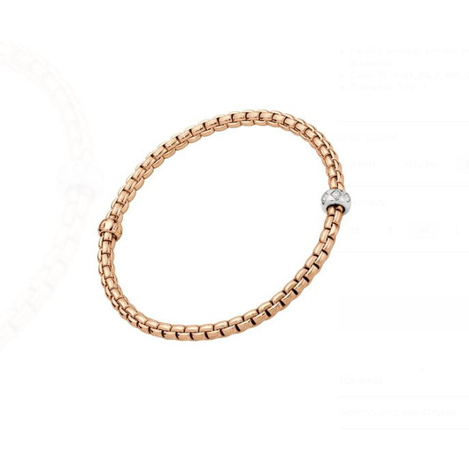 Juweel FOPE EKA BRACELET PINK GOLD/DIAS 73101BX_BB_R_XBX_00M Juweel FOPE EKA BRACELET PINK GOLD/DIAS 73101BX_BB_R_XBX_00M