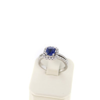 Juweel Ring witgoud 18 karaat saffier briljanten '85076-2152-TWDH' Juweel Ring witgoud 18 karaat saffier briljanten '85076-2152-TWDH'