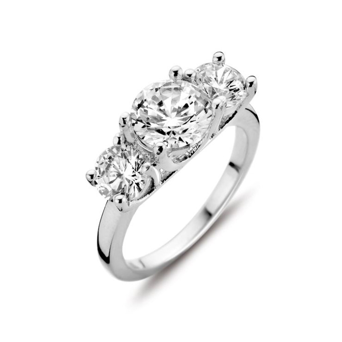 Juweel SILVER ROSE RING ZILVER ZIRCONIUM R6391W 