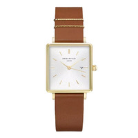 Horloge Rosefield The Boxy Cognac QSCG-Q029  Horloge Rosefield The Boxy Cognac QSCG-Q029