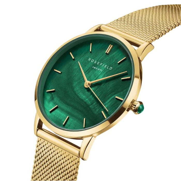 Horloge Rosefield Pearl Edit Emerald Mesh PEGMG-R10 
