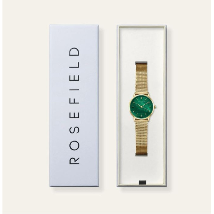 Horloge Rosefield Pearl Edit Emerald Mesh PEGMG-R10 