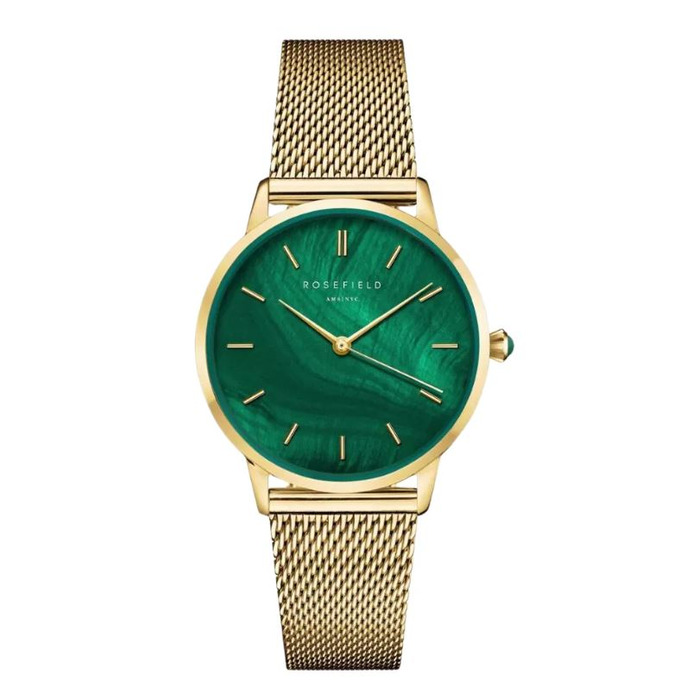 Horloge Rosefield Pearl Edit Emerald Mesh PEGMG-R10 
