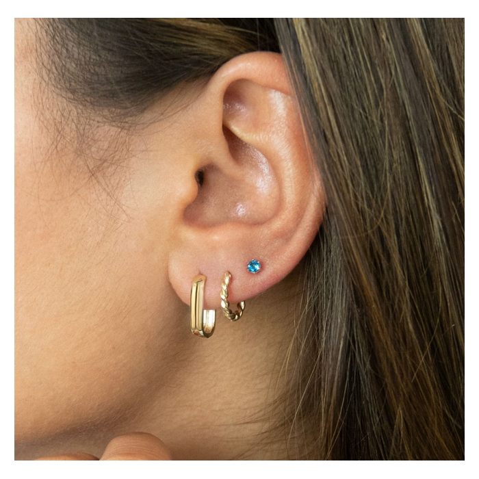 Juweel JACKIE GRAND PLACE RECTANGLE HOOPS JKE22.257 