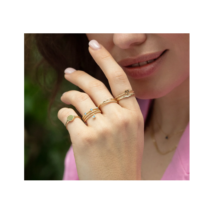 Juweel JACKIE DANGLING LONDON BLUE TOPAZ RING JKR24.417 
