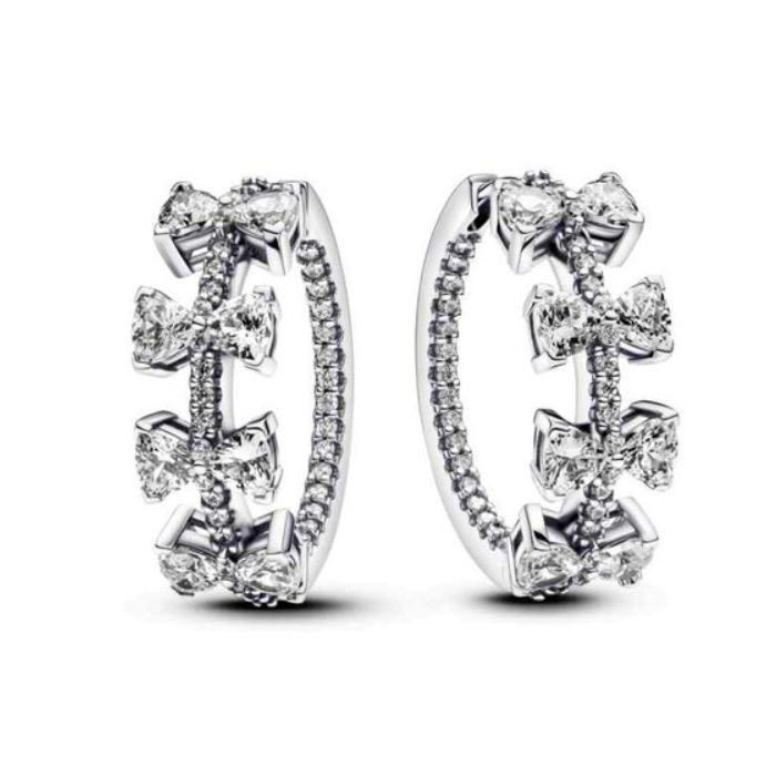Juweel PANDORA BOW HOOP EARRINGS 293545C01 