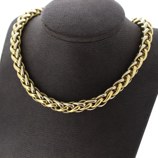 Juweel Collier Palmier bicolorkleurig goud 18 karaat 'CV-2171-TWDH' Juweel Collier Palmier bicolorkleurig goud 18 karaat 'CV-2171-TWDH'