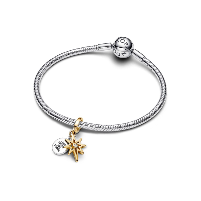 Juweel PANDORA ENGRAVABLE STAR 0.016CT TW G-I VS2+ LAB GROWN DIAMOND 763588C01 