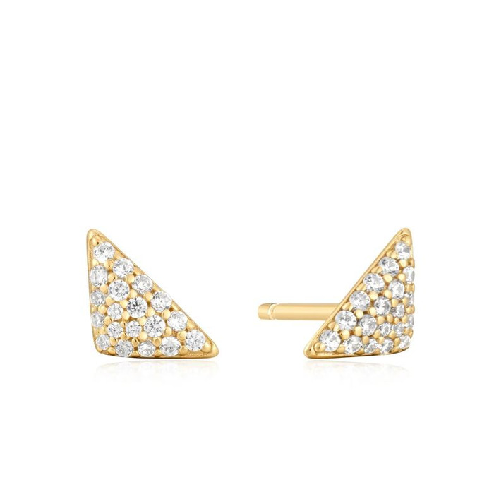 Juweel Ania Haie OB Gold Triangular pave Studs E059-06G 