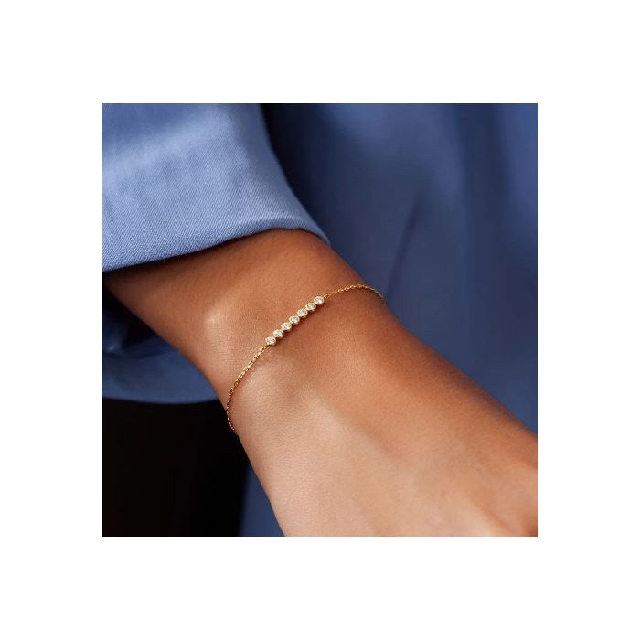 Juweel Ania Haie Armband Gold Bezel Set Bracelet B058-02G 