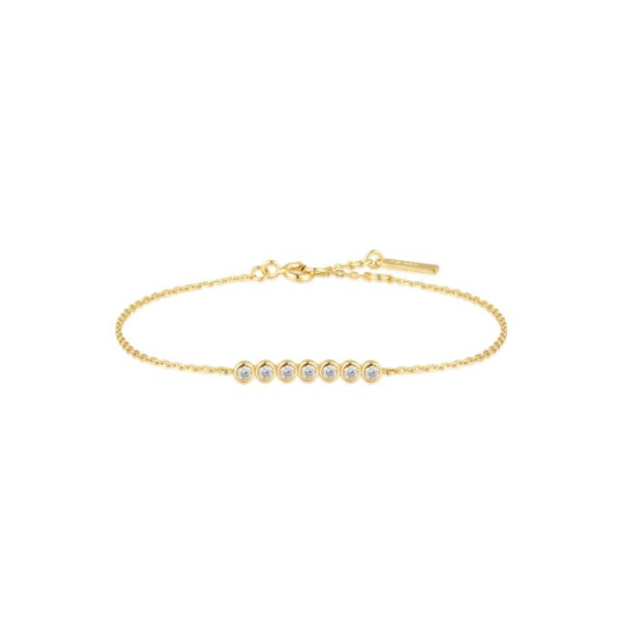 Juweel Ania Haie Armband Gold Bezel Set Bracelet B058-02G 