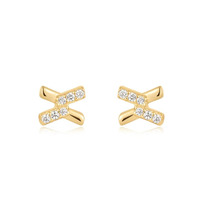 Juweel Ania Haie OB Gold Cross Cubic Zirconia Studs E061-01G  Juweel Ania Haie OB Gold Cross Cubic Zirconia Studs E061-01G