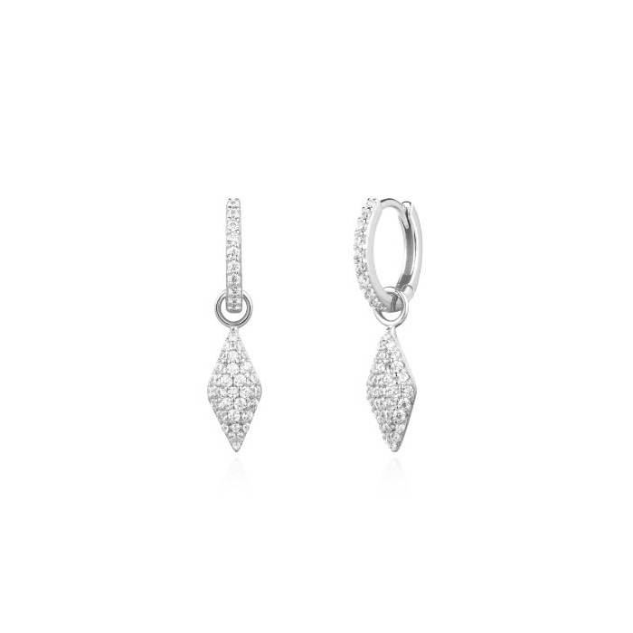 Juweel Ania Haie OB Silver Pave Sparkle Huggies E061-13H 