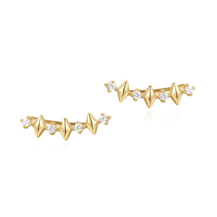 Juweel Ania Haie OB Gold Multi Sparkle Climber Studs E061-04G 