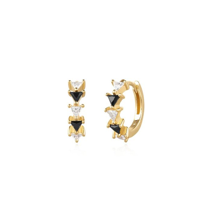 Juweel Ania Haie Sunshine Chaser black/white triangular huggies  E059-13G 