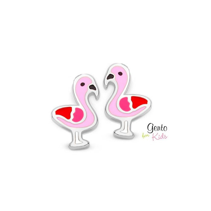 Juweel GENTO KIDS OORSTEKERS PINK FLAMINGO GK629 