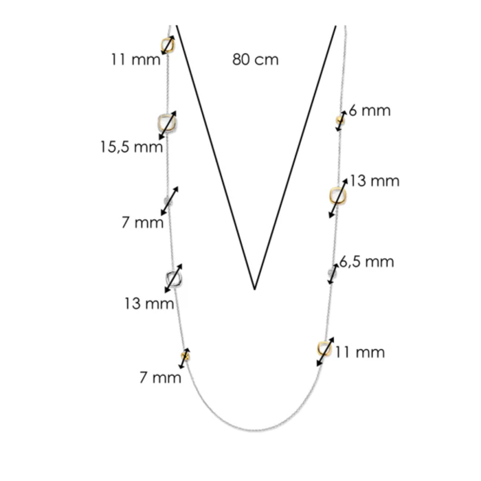 Juweel Ti Sento Milano Collier 34066MW/80 