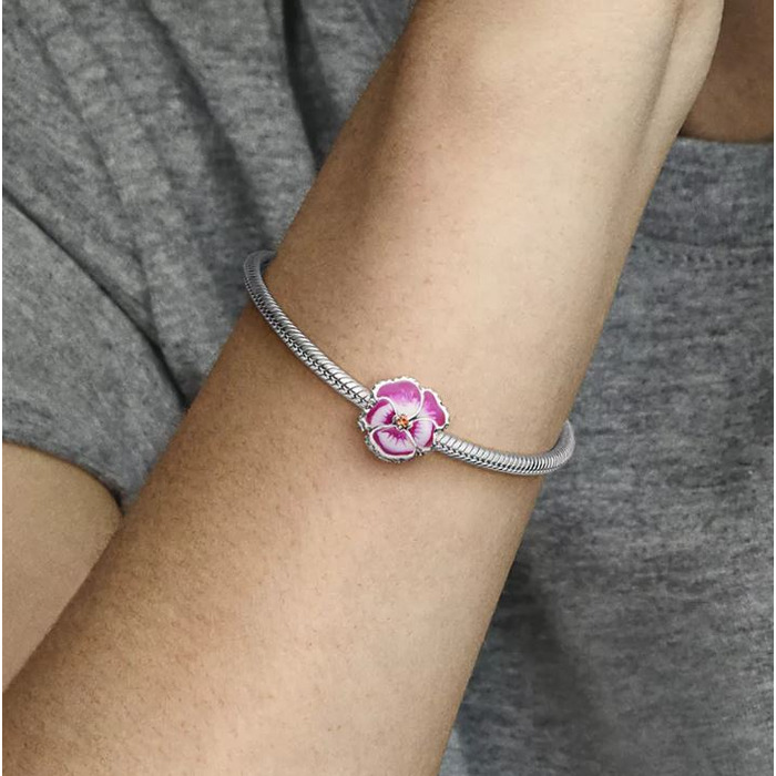 Juweel Pandora Pansy Shaded Pink Viooltje Bedel Zilver925 790777C01 