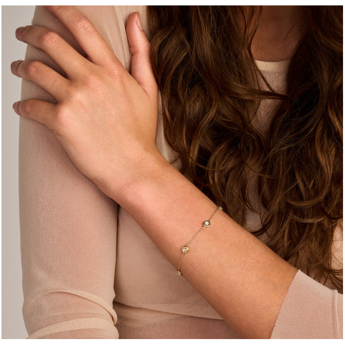 Juweel BLUSH LAB GROWN ARMBAND 14K GEELGOUD LABGROWN DIAMONDS LG2002Y 