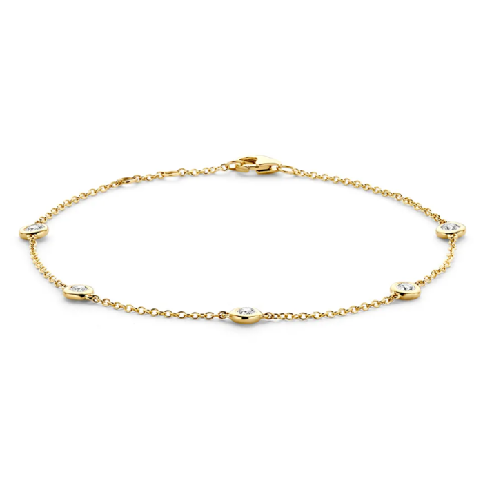 Juweel BLUSH LAB GROWN ARMBAND 14K GEELGOUD LABGROWN DIAMONDS LG2002Y 