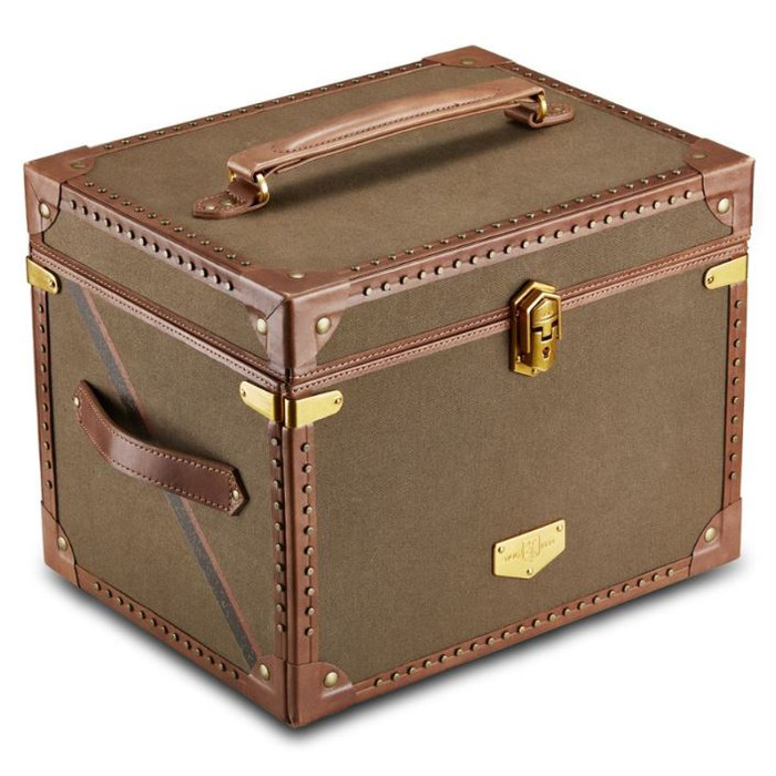  Wolf Ida Trunk Jewellery Box Khaki 190041 