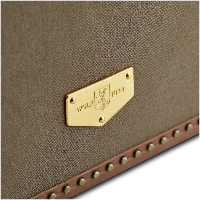  Wolf Ida Trunk Jewellery Box Khaki 190041 