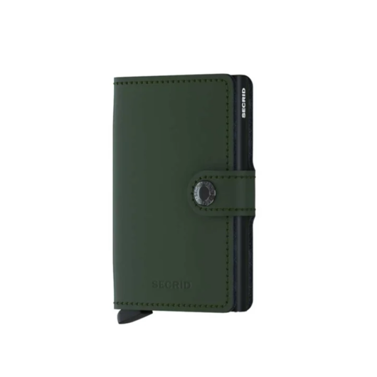 Lederwaren SECRID WALLET MINIWALLET MATTE GREEN-BLACK Lederwaren SECRID WALLET MINIWALLET MATTE GREEN-BLACK
