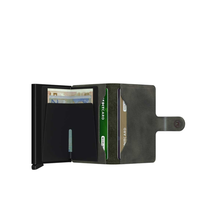 Lederwaren Secrid wallet miniwallet Vintage Olive Black 